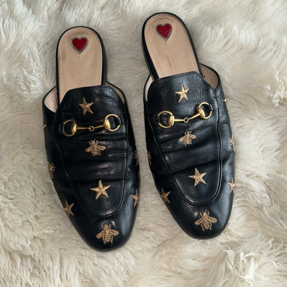 used gucci slip on loafers size 42